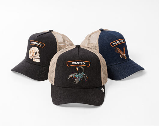 Cap Goorin - Wanted Denim Rocker - Scorpion - Black Denim