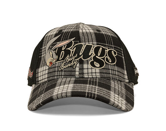 Cap Capslab - Looney Tunes Trucker - Bugs Bunny Script Checkered - Black / White