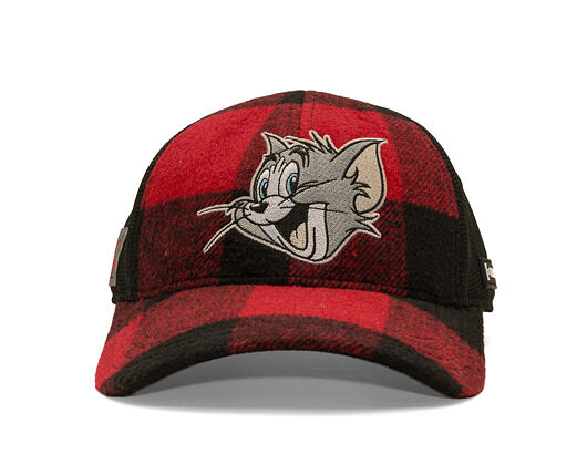 Cap Capslab - Tom & Jerry Trucker - Tom Grin Buffalo Check - Red / Black