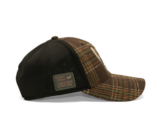 Cap Capslab - Tom & Jerry Trucker - Jerry Wink Checkered - Brown / Black
