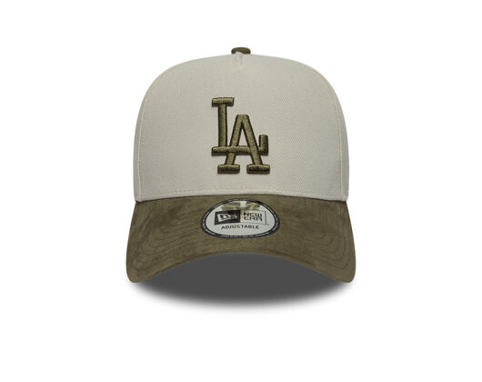 Cap New Era - MLB Suede Visor 9FORTY A-Frame - LA Dodgers - Stone / New Olive