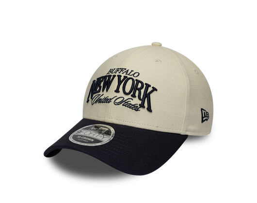 Cap New Era - Branded Wordmark 9FORTY M-CROWN - Cream / Navy