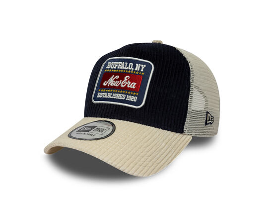 Cap New Era - Branded Cord Visor 9FORTY A-Frame Trucker - Navy / Stone