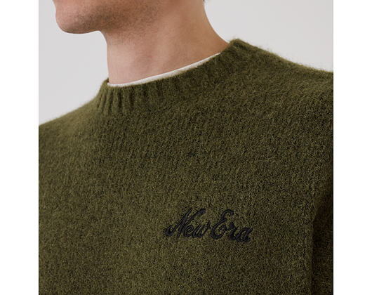 Sweater New Era - Branded Simple Knit Crew - New Olive