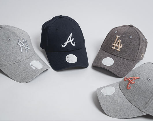 New Era Jersey Essential Los Angeles Dodgers 9FORTY Grey Heather/Khaki Strapback Womens Cap
