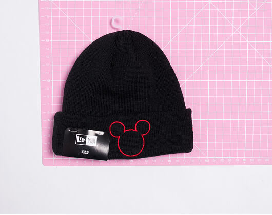 New Era Disney Knit Mickey Mouse Infant Black/Scarlet Kids Beanie