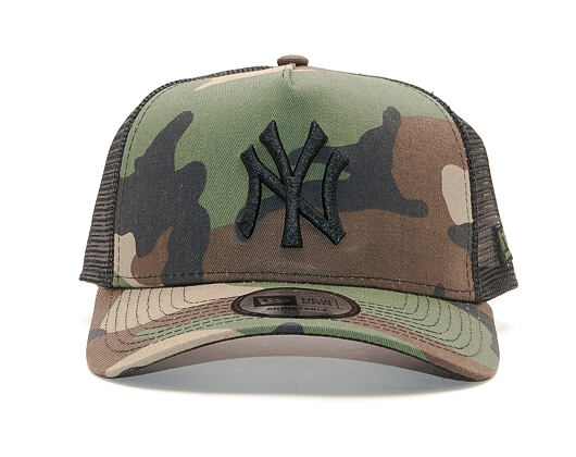 New Era Clean Trucker New York Yankees Snapback Woodland Camo / Black Cap