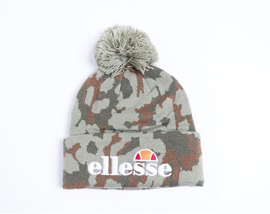 Ellesse Velly Camo Pom Pom Beanie Khaki