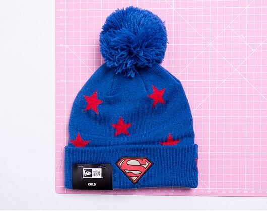 New Era CY star Bobble Knit Superman Kids Beanie