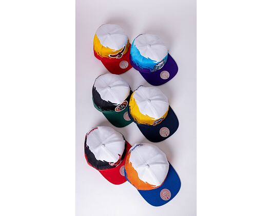 Mitchell & Ness Paintbrush Snapback HWC Atlanta Hawks White / Red Cap