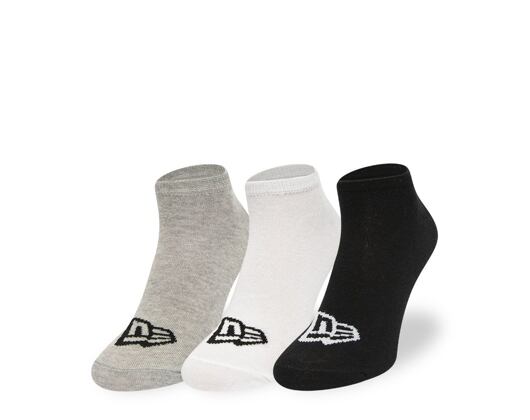 New Era Flag Sneakers 3Pack Grey/White/Black Socks