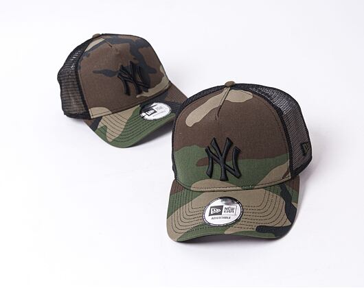 New Era Clean Trucker New York Yankees Snapback Woodland Camo / Black Cap