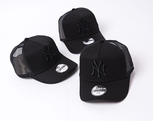 New Era Kids 9FORTY Clean Trucker New York Yankees Black / Black Snapback