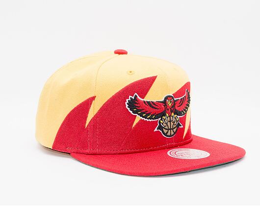 Mitchell & Ness Sharktooth Snapback Hwc Atlanta Hawks Gold / Red Cap