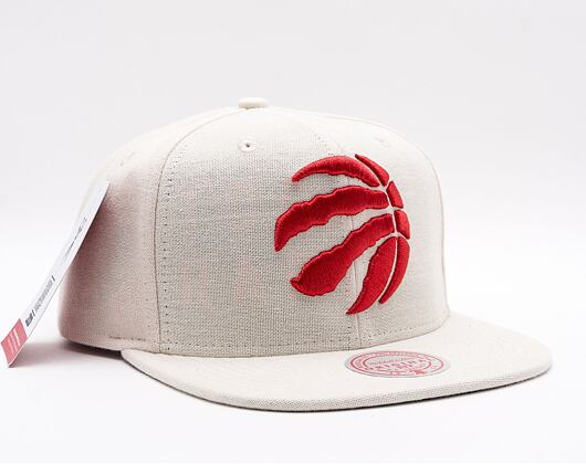 Mitchell & Ness Cut Away Snapback Nba Toronto Raptors Off White Cap