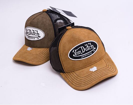 Von Dutch Boston Trucker Imi Suede Brown/Black Cap