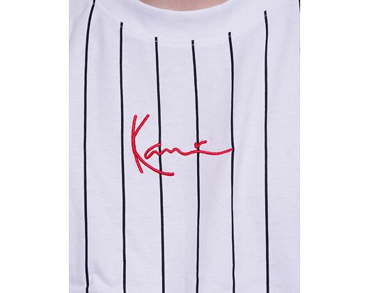 Karl Kani 6030152 Small Signature Pinstripe Tee White/Black