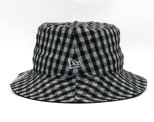 New Era MLB Womens Gingham Tapered Bucket New York Yankees Black Hat