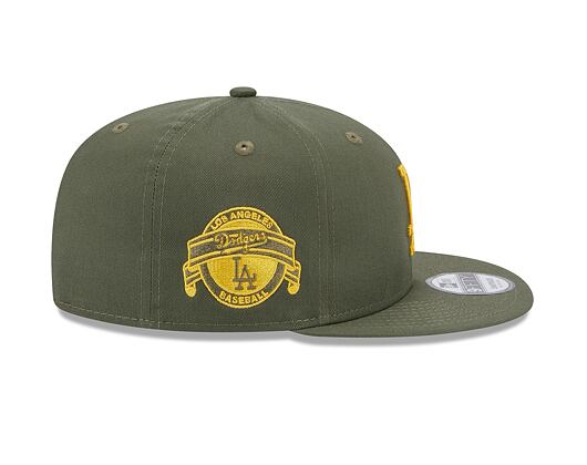 Kšiltovka New Era 9FIFTY MLB Side Patch Los Angeles Dodgers New Olive / Mellow Yellow