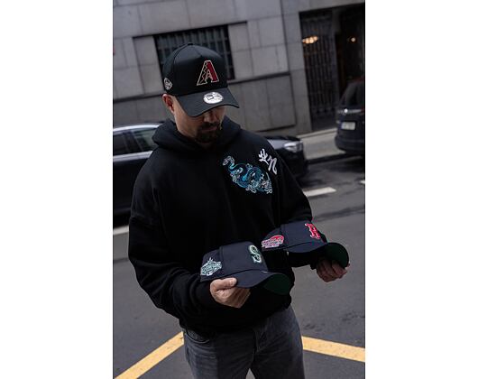 Kšiltovka New Era 9FORTY A-Frame MLB Patch Arizona Diamondbacks Cooperstown Black / Kelly Green