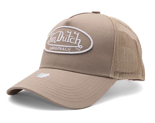 Kšiltovka Von Dutch Trucker Boston - Cotton Twill - Beige/Beige