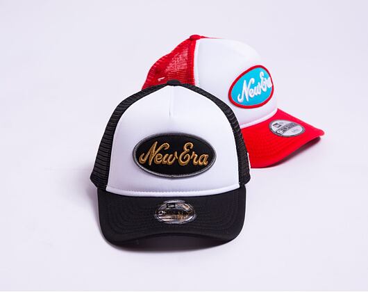 Dětská kšiltovka New Era 9FORTY Kids A-Frame Trucker Oval Black / White