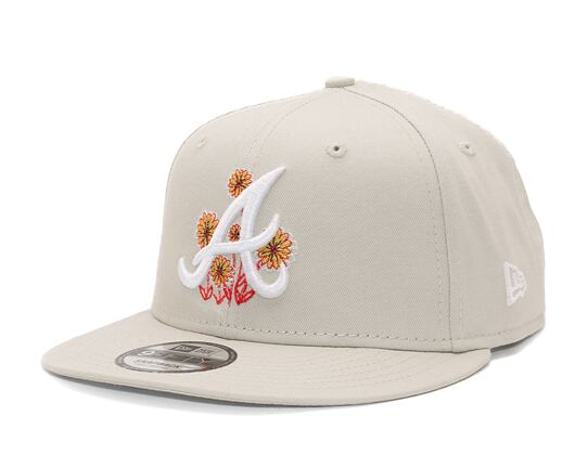 Kšiltovka New Era 9FIFTY MLB Flower Icon Atlanta Braves Stone