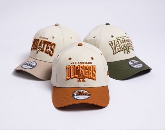 Kšiltovka New Era 9FORTY MLB White Crown Los Angeles Dodgers Off White / Caramel Brown