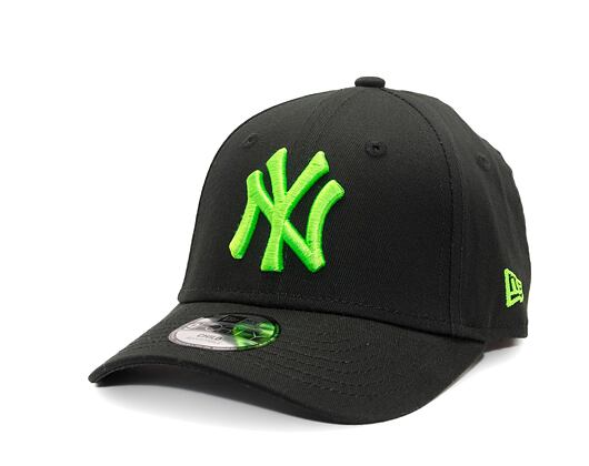 Dětská Kšiltovka New Era - 9FORTY Kids MLB Neon - NY Yankees - Black / Pink Glow