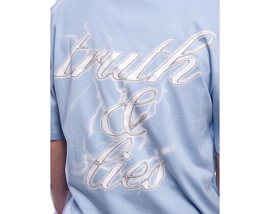 Triko Karl Kani - Retro T&L Backprint Tee light - blue/white