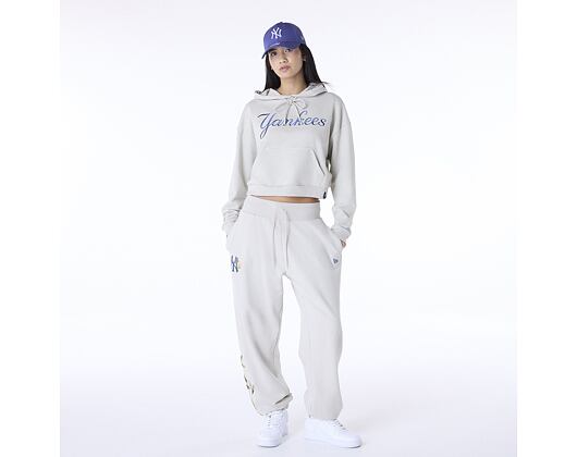 Dámská Mikina New Era - MLB Floral Graphic Crop Hoodie - NY Yankees - Stone