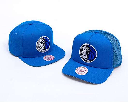 Kšiltovka Mitchell & Ness - Dallas Mavericks - Evergreen Trucker - Blue