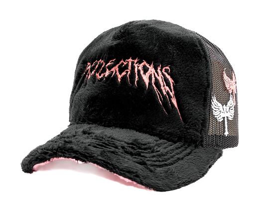 Kšiltovka Reflection Luxury Fuzzy Trucker - Black / Candy Pink