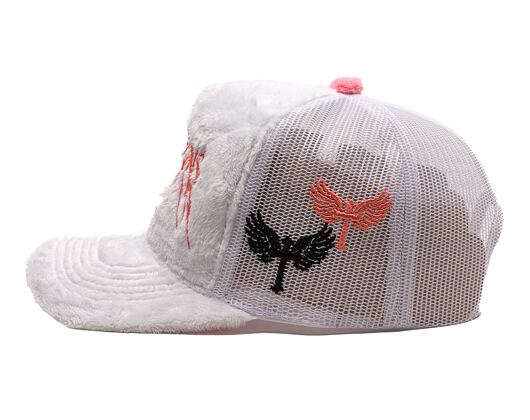 Kšiltovka Reflection Luxury Fuzzy Trucker - White / Candy Pink