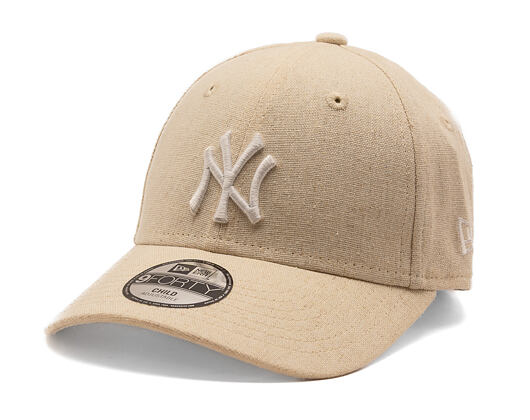 Dětská Kšiltovka New Era - MLB Linen 9FORTY - NY Yankees - Stone / White
