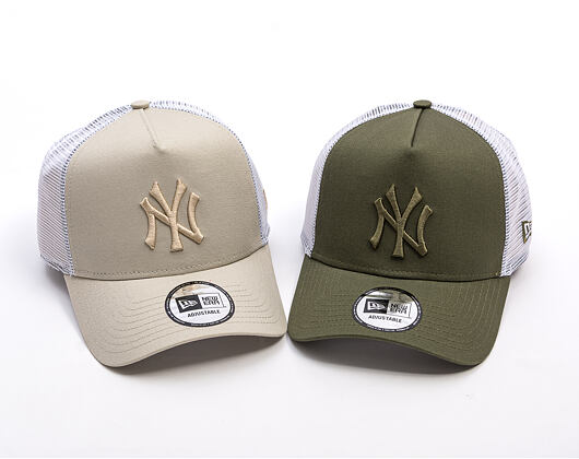 Kšiltovka New Era - MLB League Essential 9FORTY Trucker - NY Yankees - Stone