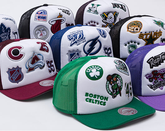 Kšiltovka Mitchell & Ness - Gridlock Trucker - Boston Celtics - White