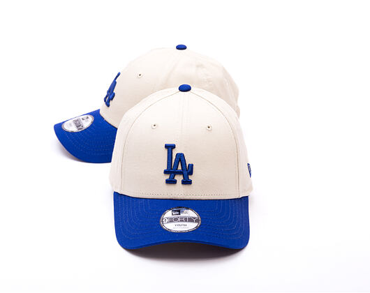 Dětská Kšiltovka New Era - MLB Color Block 9FORTY - LA Dodgers - Stone / Dark Royal