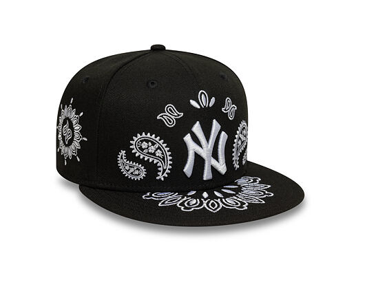 Kšiltovka New Era - MLB Paisley Bandana 59FIFTY - NY Yankees - Black