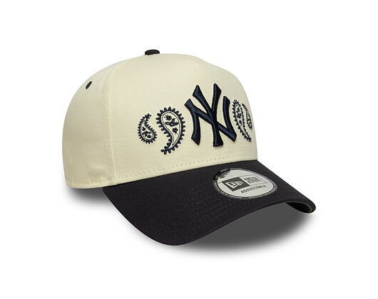 Kšiltovka New Era - MLB Paisley Bandana 9FORTY A-Frame - NY Yankees - Cream / Navy