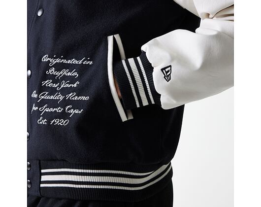 Bunda New Era - Patch Varsity Jacket - Black