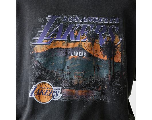 Mikina New Era - NBA Washed Graphic Crewneck - LA Lakers - Black