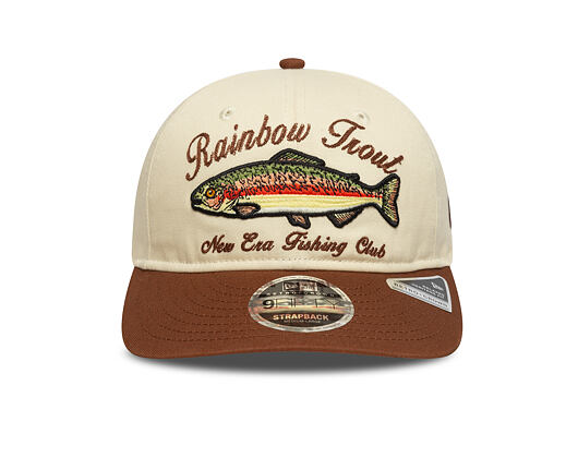 Kšiltovka New Era - Wild "Fishing Club" 9FIFTY Retro Crown - Cream / Auburn