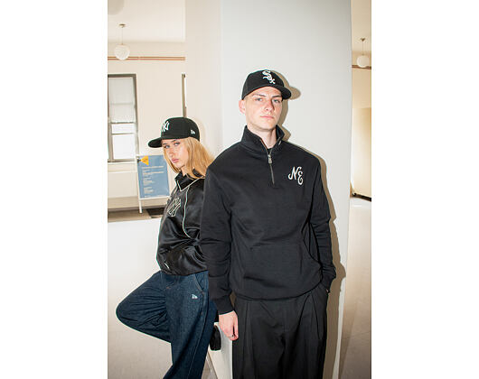 Mikina New Era - Lifestyle Quarter Zip - Black