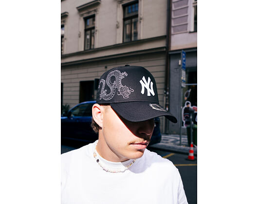 Kšiltovka New Era - MLB Snake Icon 9FORTY A-Frame - NY Yankees - Black