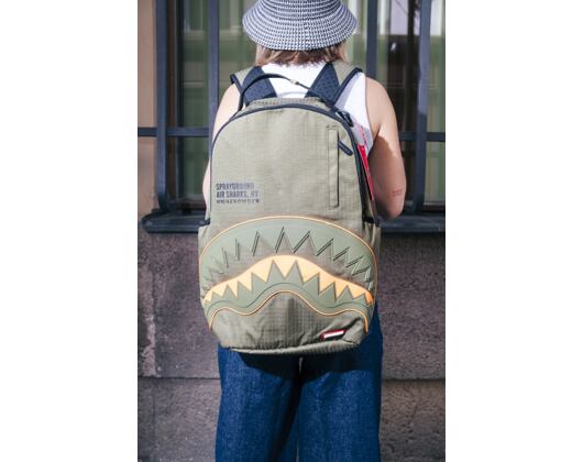 Sprayground - Nylon Shark Central Army Dlx-Ripstop Backpack