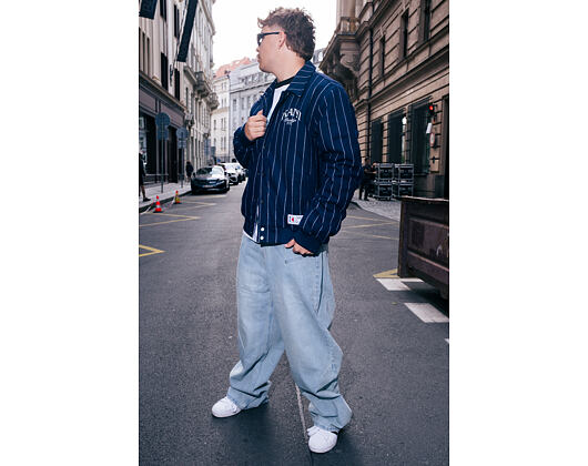 Vlněná Bunda Karl Kani - Kani Pinstripes Wool Jacket - Blue