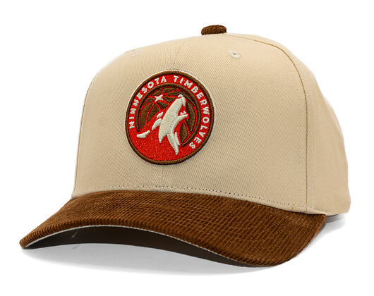 Kšiltovka Mitchell & Ness - Tawny Pro Crown - Minnesota Timberwolves - Sand/Brown
