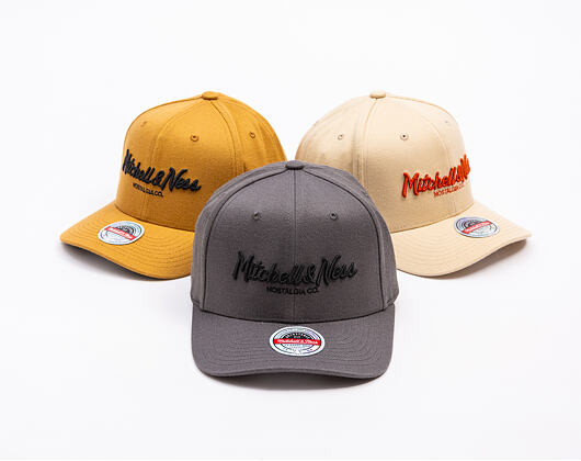Mitchell & Ness Pinscript Redline Snapback Branded Charcoal Cap