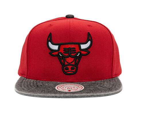 Kšiltovka Mitchell & Ness - NBA Denim Patchwork - Chicago Bulls - Red